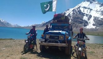 Local driver reached Karambar lake for the first time on a vehicle